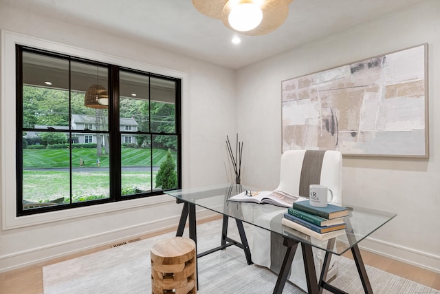 26 Hitchcock Rd, Westport, CT 06880 - home office featuring baseboards and light wood-style flooring