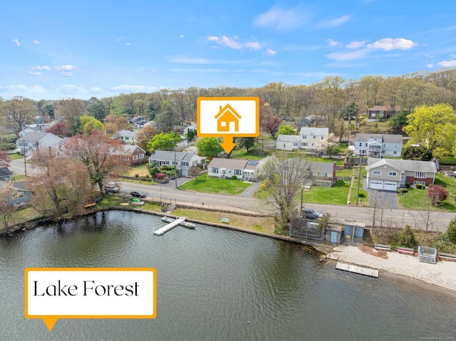 870 Lakeside Dr, Bridgeport, CT 06606 - aerial view with a water view and a residential view