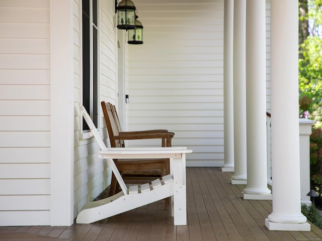 view of patio with covered porch