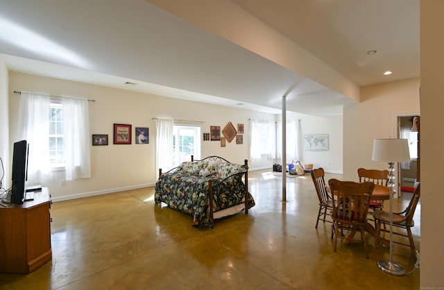 5 Kies Rd, Killingly, CT 06239 - bedroom with concrete floors, multiple windows, and recessed lighting