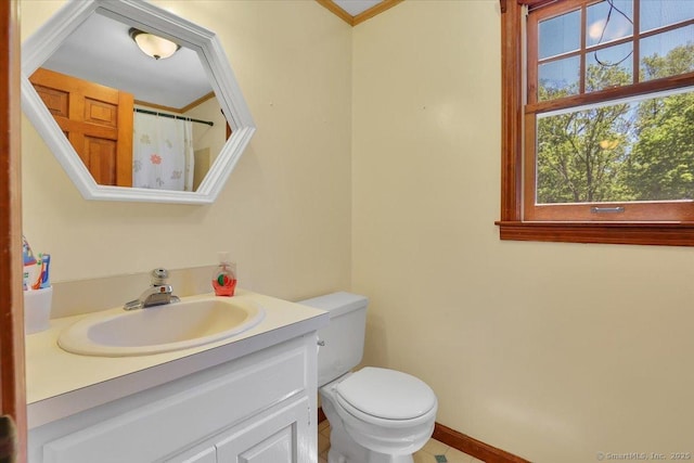 32 Powder Hill Rd, Middlefield, CT 06455 - full bath featuring vanity, toilet, and baseboards