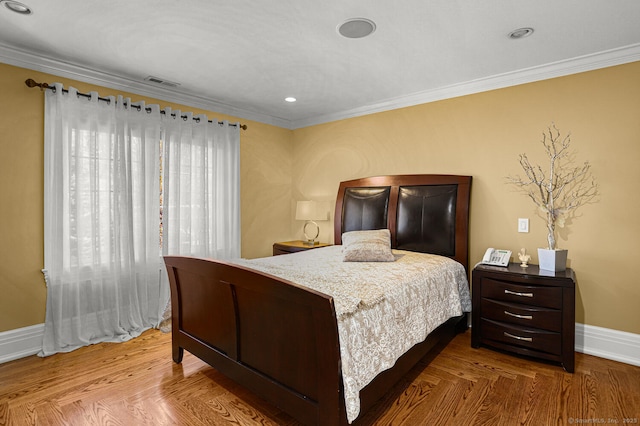 79 Comstock Hill Ave, Norwalk, CT 06850 - bedroom with ornamental molding, baseboards, and recessed lighting