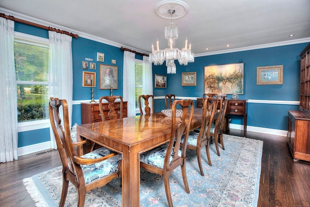 11 Tall Pines Dr, Weston, CT 06833 - dining space featuring a chandelier, healthy amount of natural light, baseboards, crown molding, and recessed lighting