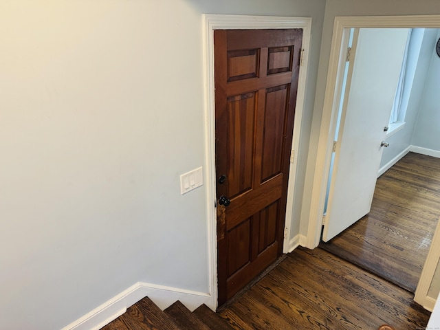 158 Louisiana Ave, Bridgeport, CT 06610 - foyer featuring baseboards and dark wood-type flooring
