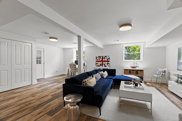 227 Sugar St, Newtown, CT 06470 - living area with wood finished floors and baseboards