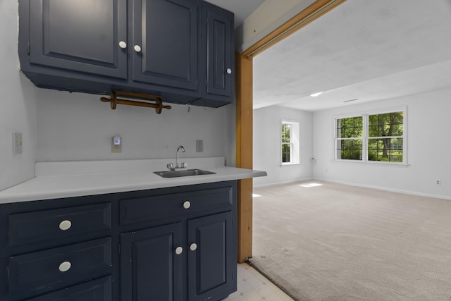 157 Pine Lake Rd, Westbrook, CT 06498 - kitchen with open floor plan, light countertops, and light colored carpet