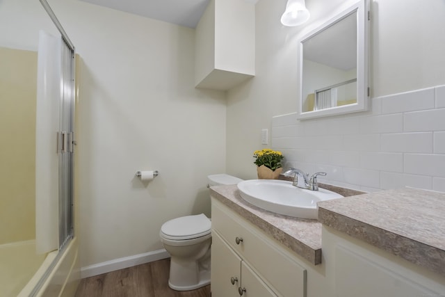 157 Pine Lake Rd, Westbrook, CT 06498 - full bathroom featuring tasteful backsplash, vanity, and wood finished floors