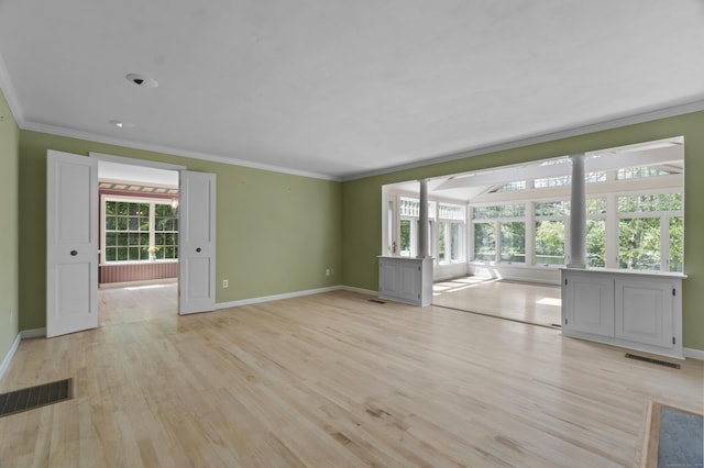 157 Pine Lake Rd, Westbrook, CT 06498 - empty room featuring light wood-style floors and crown molding