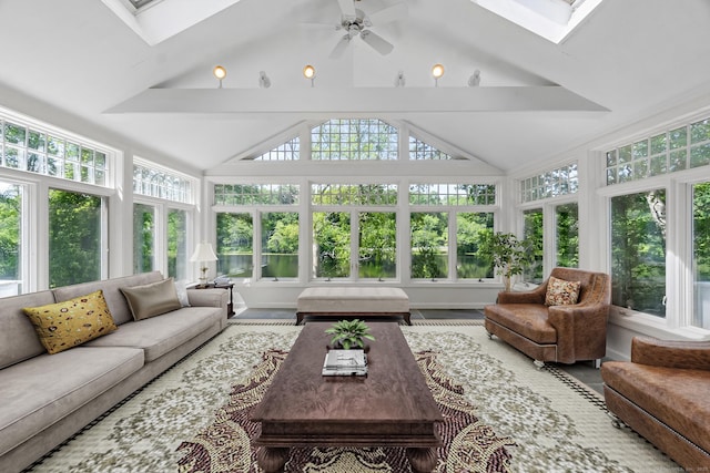 157 Pine Lake Rd, Westbrook, CT 06498 - sunroom / solarium with a skylight and vaulted ceiling