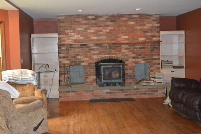133 Music Vale Rd, Salem, CT 06420 - living room featuring a fireplace and wood finished floors