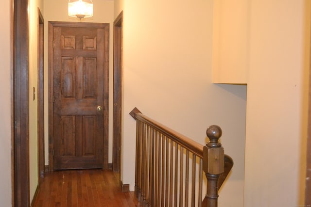133 Music Vale Rd, Salem, CT 06420 - hallway with wood finished floors and an upstairs landing
