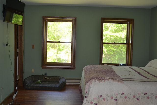133 Music Vale Rd, Salem, CT 06420 - bedroom with a baseboard heating unit and wood finished floors