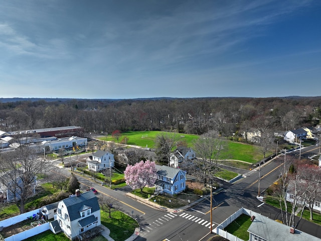 6 Thompson St, Fairfield, CT 06825 - bird's eye view of a heavily wooded area
