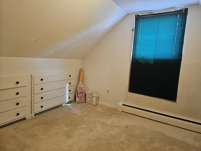 39 Charter Rd, Ellington, CT 06029 - additional living space featuring baseboard heating, vaulted ceiling, and carpet