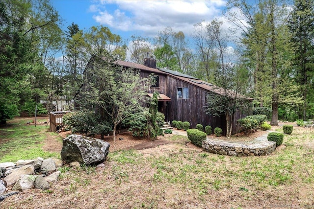 6 Kristy Dr, Bethel, CT 06801 - view of side of property with a chimney