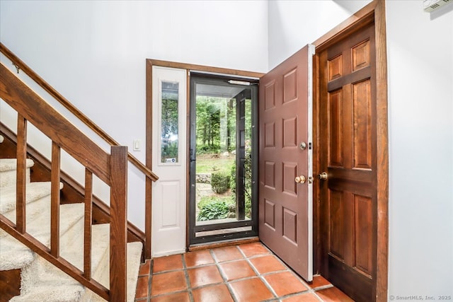 6 Kristy Dr, Bethel, CT 06801 - foyer entrance with stairway and light tile patterned floors