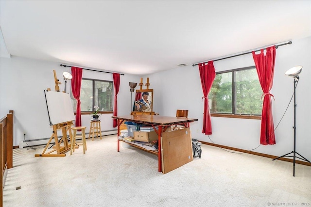 6 Kristy Dr, Bethel, CT 06801 - carpeted office featuring baseboard heating and healthy amount of natural light