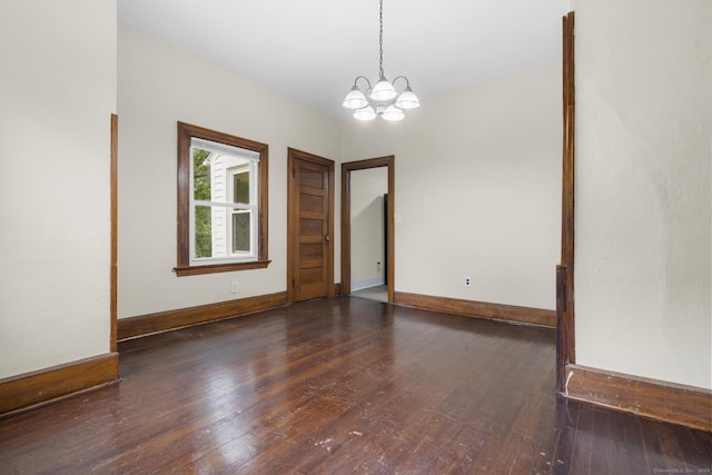516 Savin Ave, West Haven, CT 06516 - unfurnished room featuring hardwood / wood-style flooring and a chandelier
