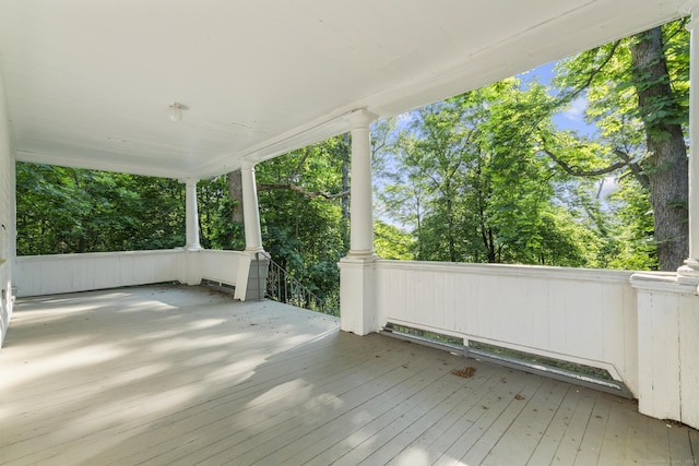 516 Savin Ave, West Haven, CT 06516 - porch with view of scattered trees