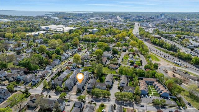 aerial view of property's location featuring a highway