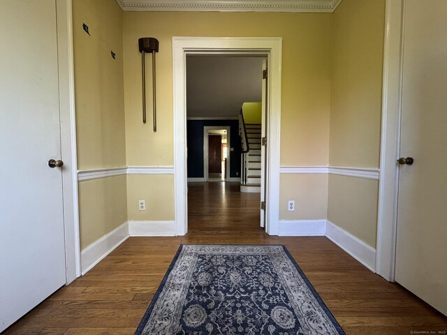135 Lambert Ave, Meriden, CT 06451 - hall with wood finished floors and baseboards