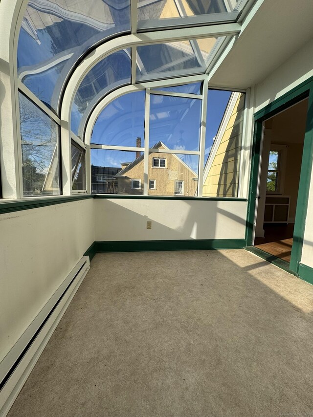 135 Lambert Ave, Meriden, CT 06451 - unfurnished sunroom with a baseboard heating unit