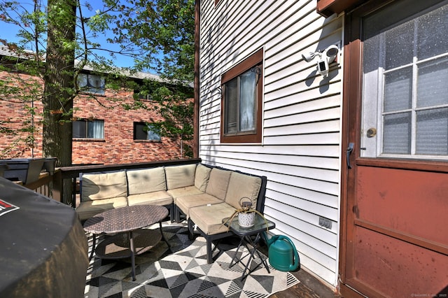 529 Woodward Ave Apt D, New Haven, CT 06512 - balcony with outdoor lounge area