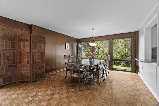 192 Thompson Hill Rd, Portland, CT 06480 - dining room with wooden walls and baseboards
