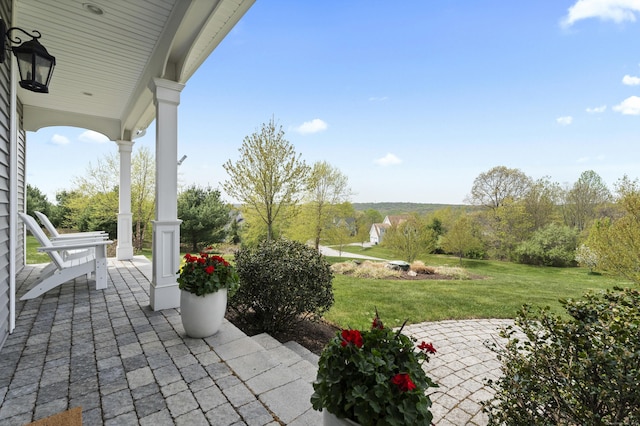 20 Peach Ln, East Lyme, CT 06333 - porch featuring a yard