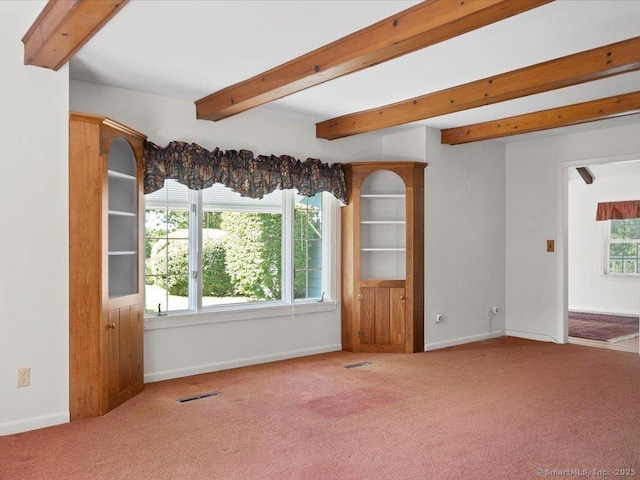 23 Pine Woods Rd, North Stonington, CT 06359 - spare room with carpet floors and beamed ceiling