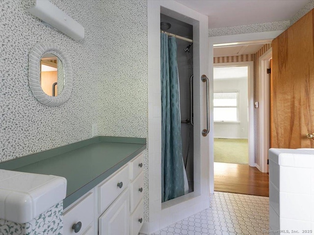 23 Pine Woods Rd, North Stonington, CT 06359 - bathroom with a shower with shower curtain