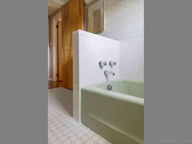23 Pine Woods Rd, North Stonington, CT 06359 - full bath featuring a bath and tile patterned floors