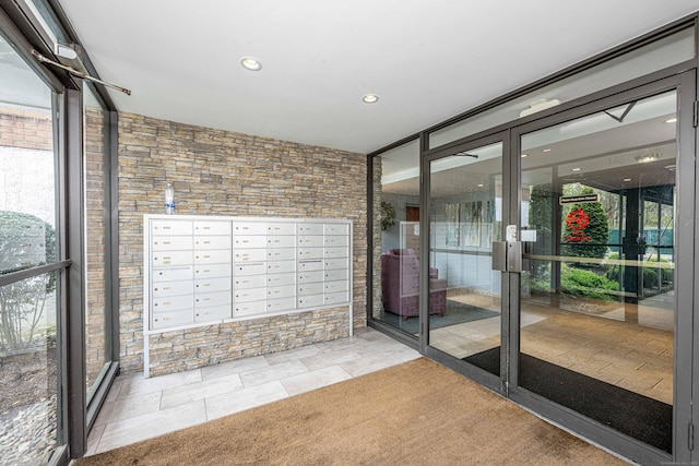 exterior space featuring mail area