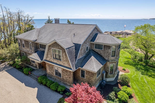 250 Joshua Point Rd, Guilford, CT 06437 - view from above of property with a large body of water