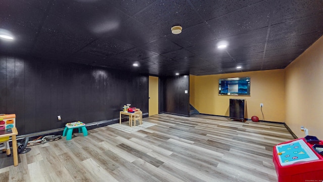 86 Butler Ave, Southington, CT 06489 - finished basement featuring wood finished floors, stairway, recessed lighting, and baseboards