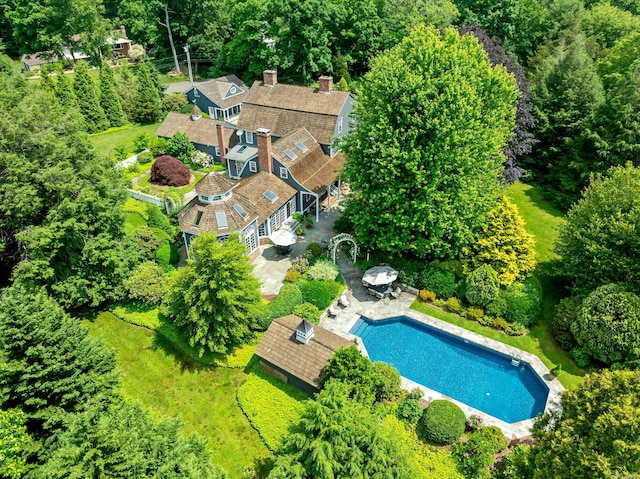 173 Highwoods Dr, Guilford, CT 06437 - aerial view of a pool area