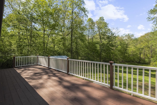 27 Honey Hill Rd, East Haddam, CT 06423 - deck with a forest view
