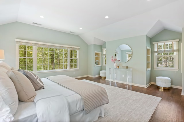 41 Little Brook Rd, Wilton, CT 06897 - bedroom featuring lofted ceiling, wood finished floors, baseboards, and recessed lighting