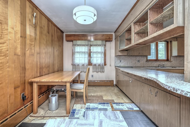 23 Pinesbridge Rd, Oxford, CT 06478 - dining room featuring baseboard heating and light stone finish flooring