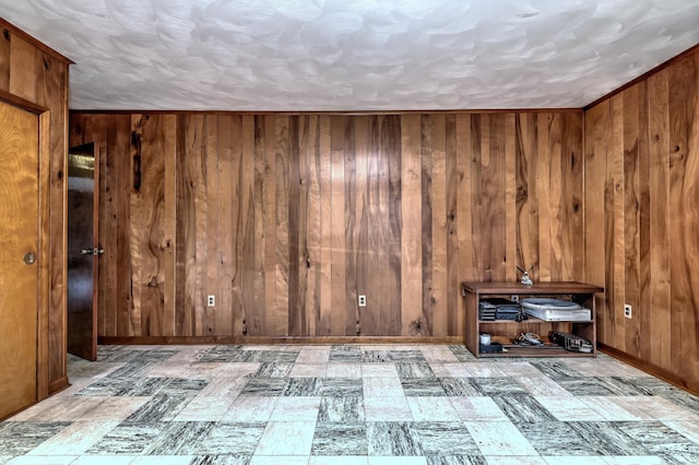 23 Pinesbridge Rd, Oxford, CT 06478 - unfurnished room featuring tile patterned floors and wood walls