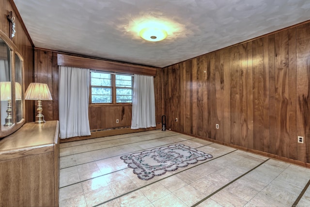 23 Pinesbridge Rd, Oxford, CT 06478 - empty room featuring wooden walls and a baseboard radiator