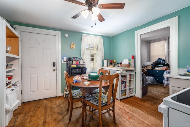 35 S St, Bethel, CT 06801 - dining room with wood finished floors and ceiling fan