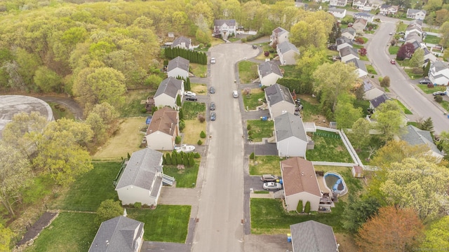 aerial view featuring a residential view