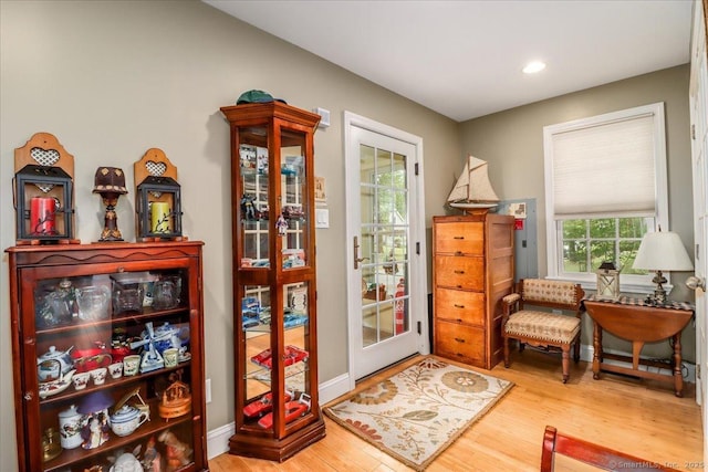 37A/K/A27 Oregon Ave, East Haven, CT 06512 - sitting room featuring wood finished floors, recessed lighting, and baseboards