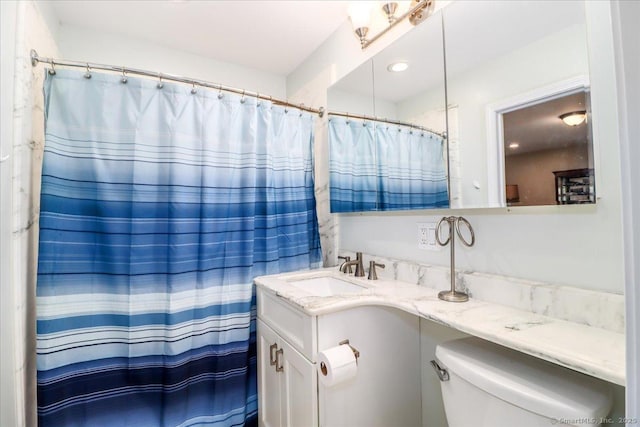 37A/K/A27 Oregon Ave, East Haven, CT 06512 - bathroom with vanity, toilet, and a shower with shower curtain