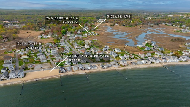 3 Clark Ave, Old Saybrook, CT 06475 - aerial view of property and surrounding area featuring nearby suburban area and a nearby body of water