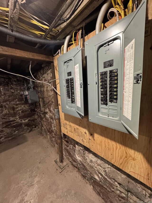 252-254 Liberty St, Meriden, CT 06450 - utility room featuring electric panel