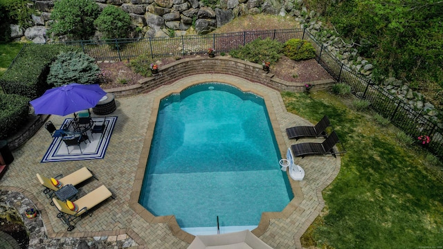 230 Ball Pond Rd, New Fairfield, CT 06812 - view of pool featuring a fenced backyard, a patio area, and a fenced in pool