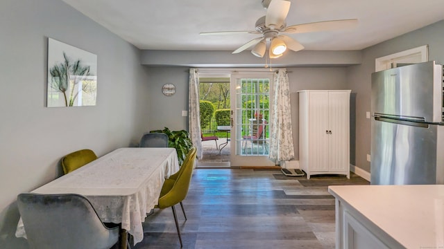 230 Ball Pond Rd, New Fairfield, CT 06812 - dining room featuring wood finished floors and ceiling fan