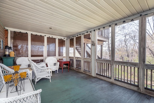 view of sunroom